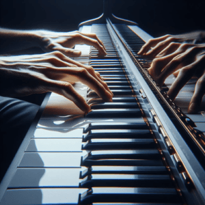 pianist hands on keyboard